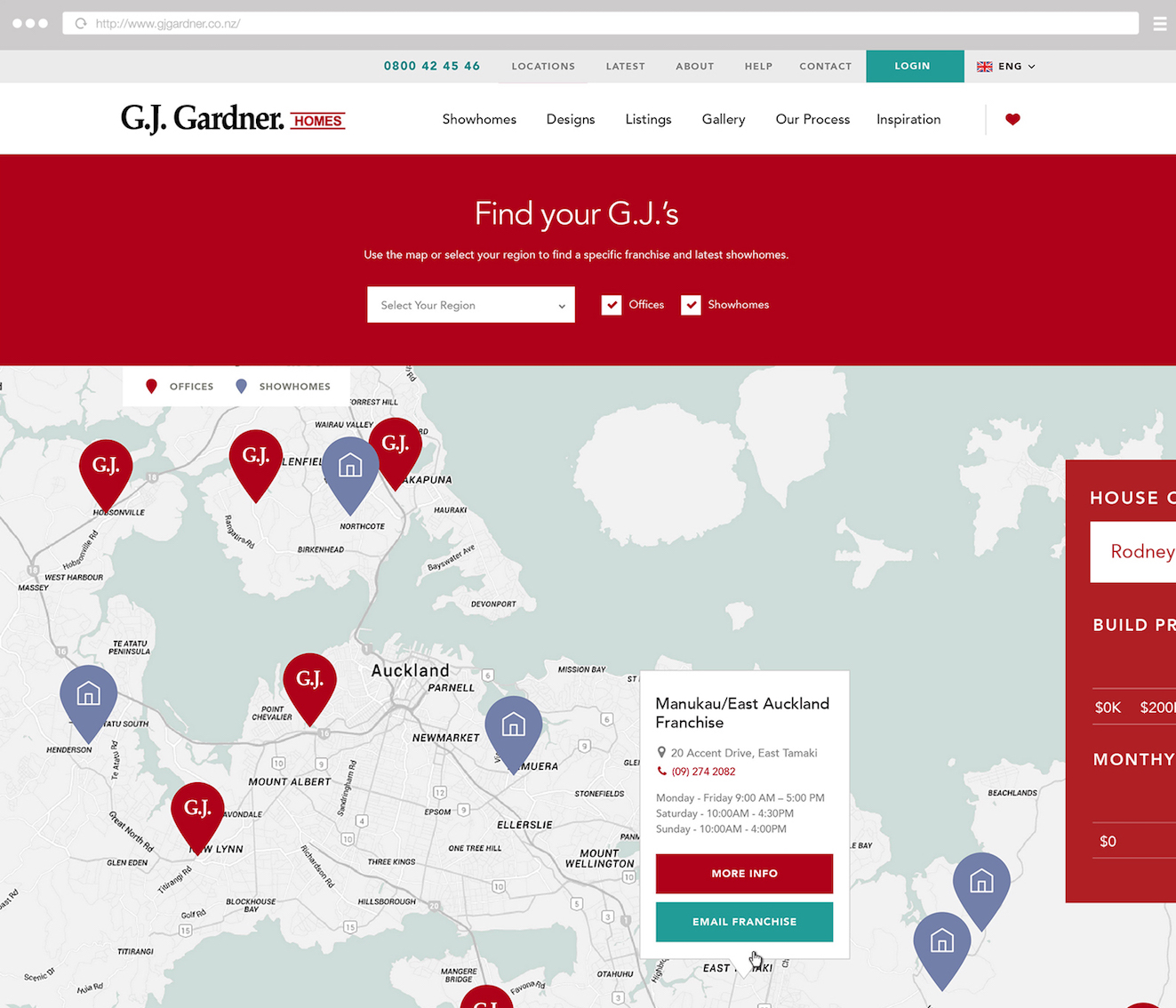 website desktop view